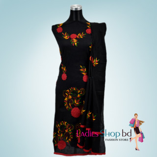 Black Color Two Piece's Hand Stitch