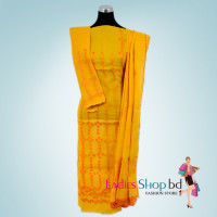 Honey Yellow Color Two Piece's Hand Stitch