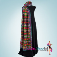 Phulkari Dopatta Multicolor Stitch on Purple Color