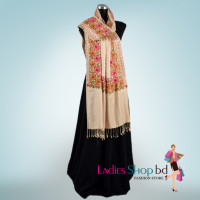 Light Brown Color Silk Shwal