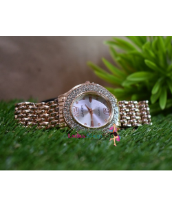 Casio Golden Color Stylish Chain Watch for Ladies